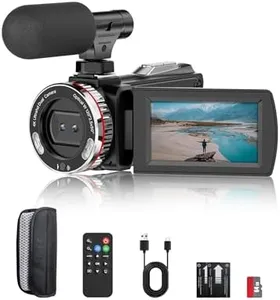 ZIMOCE 4K 60FPS Video Camera Camcorder, 48MP Vlogging Camera for YouTube, 21X Zoom Digital Camera, Dual Lens Camera Recorder, 3.0" 270° Rotatable Screen Video Recorder with Mic,2 Batteries &64GB Card