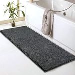 Sheepping Chenille Bathroom Rugs Runner (59" x 20") - Anti-Slip Long Bath Mat, Extra Soft,Absorbent and Machine Washable,Shaggy Chenille Noodle Bath Rugs for Bathroom,Bedroom and Kitchen