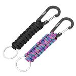 EOTW Paracord Keychain Clip Carabiner Paracord Lanyard for Keys Men Women 2Pack