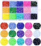 15000 Pcs/Box Nail Art Rhinestones,15 Colors 3mm Flat-Bottomed Round Nail Rhinestones Glitter Crystal Gem Rhinestone,DIY Decoration Accessories