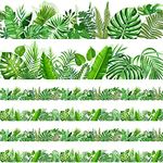 Boho Die-Cut Border Trim Greenery Plant Bulletin Board Classroom Bulletin Wall Decor Trim Border Decor Wall Decals Border Tropical Leaves Greenery Wal Decoration Green (39 Ft)