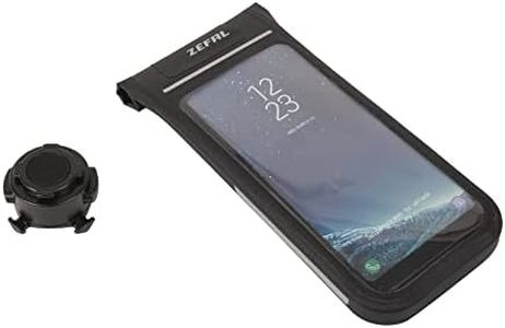 Zéfal Dry Console Support Téléphone Vélo Etanche - Housse universelle + Z Bike Mount Support Smartphone Vélo / Moto Guidon, Noir, L - jusqu'à 6,7 pouces