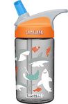 CamelBak Eddy Kids Water Bottle - 400 ml, Sharks