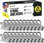 DC Cargo - E Track O Ring Tie Down Anchors (Pack of 20) - Extra Heavy Duty Steel E Track Accessories - Tie Down for ETrack System for Trailer Accessories, Motorcycle Anchor, Wheel Chock & Equipment