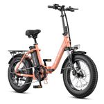 ENGWE 1125W Electric Bike for Adults, L20 2.0 20''×3.0'' Fat Tire Electric Bicycle 52V 13Ah Removable Battery Max Range 68Miles & 28MPH for Urban Commuters (L20 2.0, Rose)