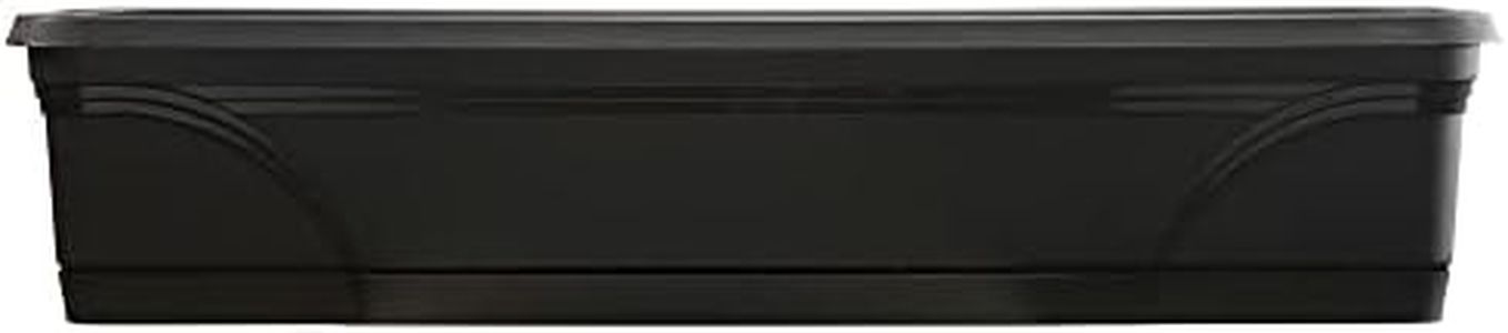 Southern Patio 36" Medallion Window Box, Black