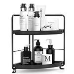 Mokani Bathroom Organizers Countertop, 2-Tier Corner Shelf, Counter Organizers, Bathroom Storage, Makeup Cosmetic Perfume Vanity Organizers for Bathroom Washroom Kitchen Spice Rack