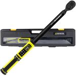 ATsafepro Digital Torque Wrench 1/2'' Drive,5.1-340N.m Electronic Torque Wrench,5 Units ±2% Accuracy Dual-Direction, LCD Screen with Buzzer & LED Alerts,Suitable for Bike,Moto,Car