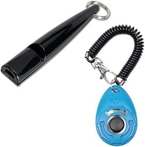 PetSpy Dog Training Whistle and Clicker with Wrist Strap for Dog Recall, Bark Control - Complete Pet Training Kit (1 Clicker & 1 Whistle)