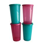 Tupperware12oz / 330ml Stacking Tumbler Set of 4 Teal Pink