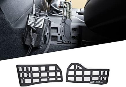 DV8 Offroad Center Console Molle Panels for 2018-2023 Jeep Wrangler & 2020-2023 Gladiator | Mount Pouches, Med-Kits, Tools, Holsters Other Accessories Automatic Manual Transmissions, Black, (CCJL-01)