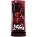 LG 185 L 5 Star Inverter Direct-Cool Single Door Refrigerator (GL-D201ASEU, Scarlet Euphoria, Base stand with drawer)