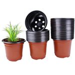 Plastic Plant Pot Seedling Nursery Pots Starter Pot for Little Garden Flower Plant Growing Pots to Repot Succulents and Small Plants (3.5 Inch Red)