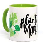 Lazy Gardener Plant Mom Ceramic with Plant Design for Your Coffee, (325 ml)