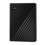 Western Digital WD 5TB My Passport Portable Hard Disk Drive, USB 3.0 with Automatic Backup, 256 Bit AES Hardware Encryption,Password Protection,Compatible with Windows and Mac, External HDD-Black