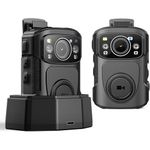 BOBLOV B4K5 256GB 4K Body Camera,IP68 Waterproof, GPS Police Body Cams,3400mAh for 11Hrs Video Record, Provide Charging Dock, Night Vision Video Camcorder for Personal, Guard Civilians