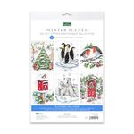 Katy Sue Winter Scenes Die Cut Topper & Die Cut Decoupage Collection. 14 Pre-Cut Decoupage Paper Sheets for Christmas Card Making Supplies to Make 24 Christmas Scenes