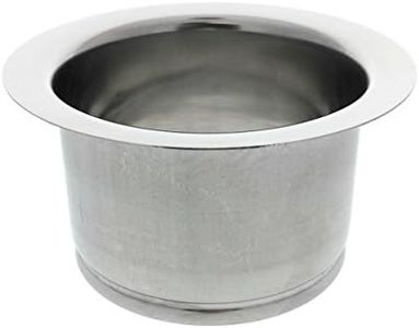 Essential Values Kitchen Extended Sink Flange, Deep Polished Stainless Steel Flange for Insinkerator Garbage Disposals and Other Disposers That Use A 3 Bolt Mount and A Thicker Sink