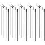 20 Pack Cocktail Sticks Stainless Steel Fruit Picks Set Reusable Drinks Martini Skewers Metal Toothpicks Drink Decorations Accessories for Party Barbeque Appetizers Hamburger