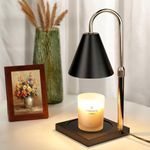 Modern Candle Warmer Lamp with Timer Dimmer, Electric Black Candle Lamp Warmer, Candle Lamp Adjustable Height, House Warming Gifts New Home, Room Decor Wax Melt Warmer for Scented Wax