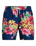 Ralph Lauren Polo Traveler Floral Swim Trunks, Navy Flower, XXL