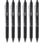 Pilot FriXion Clicker Retractable Erasable Gel Pens, Fine Point, Black, 6 Pack (13601)