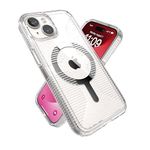 Speck Clear iPhone 15 Case - Slim, Built for MagSafe, Drop Protection Grip - for iPhone 15, iPhone 14 & iPhone 13 - Scratch Resistant, Anti-Yellowing, 6.1 Inch Phone Case - GemShell Grip Clear