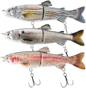 UOZAZE Fishing Lures Freshwater and Saltwater, Glide Bait for bass, Trout Lifelike Jointed swimbait for Bass Salmon Trout, ‎Slow Sinking Bass Fishing Lure, Gifts for Men, Trout Lures, Fishing Stuff