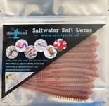 Sea Fishing - Brown RAGWORM lures - 4 Inch (10.5cm) - x12 per pack - Target Bass, Cod, Sole, Plaice and Flounder