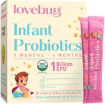 LoveBug Probiotics Infant Probiotics for 0-6 Months, 30 Packets 1 Billion CFU Allergen-Free, Non-GMO, Vegan