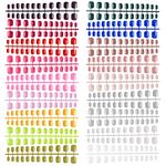 912 Pieces Short Press on Nails EBANKU Full Cover Fake Nails Tips False Gel Nails Acrylic Artificial Colorful False Nails for Women Girls Nail Art Salon Decorations (38 Colors/Set)