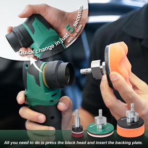 BATOCA Cordless Car Polisher Kit – Mini Rotary & Dual Action, 2 Batteries, 4 Speeds, 1&3 Inch Brushless