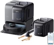 eufy Robot Vacuum E28, Portable Deep Cleaner for Carpet, HydroJet System with Roller Mop, All-in-One Robot Vacuum and Mop Combo, 20,000 Pa Suction, Zero-Tangling, Corner-to-Edge Cleaning (Upgraded)