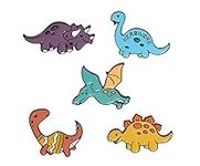 Cartoon Dinosaur Enamel Pins Stegosaurus Pterosauria Brooches for Kids Friends Jurassic Animal Badges Bag Lapel Pin Jewelry Accessories Gift