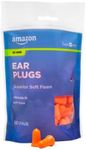 Amazon Basic Care Soft Foam Earplugs, 100 Count (1 Pack of 50 Pairs)