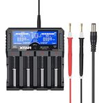 XTAR New Upgrade Version Dragon VP4L Plus Charger LCD Display Universal Charge for Rechargeable Batteries Li-ion IMR Ni-MH Ni-Cd AA AAA C 21700 26650 14500 16340 18350 18700 32650 11.1V /3S Battery Pack