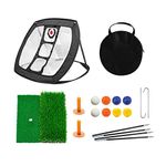 UxradG Golf Chipping Net, Touch Practice Golfing Target Net, Golf Chipping Practice Net for Outdoor Indoor Backyard, Three Targets Design, Foldable