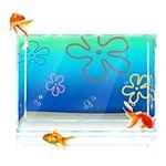 sb little Cartoon Underwater Aquarium Backdrop Sticker BOB 12''x16'' (31x41cm), Fish Tank Background Decor HD Printing Simple Wallpaper PVC Poster (B)