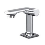 Rocio Wash Basin Taps for Home, Heavy Brass Pillar Cock Tap for Bathroom, Washbasin & Kitchen Sink Faucet in Chrome Finish with Square Flange