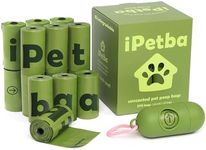 iPetba Extra Thick Dog Waste Bags Biodegradable Leak Proof With Dispenser, Unscented eco Friendly Doggie Poop Bag for Waste Refuse Cleanup 18 rolls 270 Count 13 Inch x 9 Inch