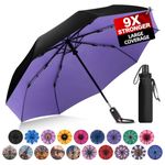 Trenovo Travel Umbrella for Rain - 2023 Pro-Series Compact Umbrella, Small Umbrella for Backpack, Portable, Lightweight, Windproof, Heavy Duty, Automatic Folding Umbrellae (Purple)