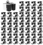 3-H Broom Hanger,Mop Holder Wall Mount 50 Pack, Broom Holder Wall Mount for Hanging and Organizing Shovel,Rake,Brush,Yard Tools in Kitchen,Laundry Room,Bathroom,House(Black)