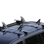 ASMSW 165 LB Kayak Roof Rack Saddles Universal Canoe Boat Carrier 4PCS Black, includes 2×Tie down Straps Top Mounted on Car SUV Crossbar Fit in Width Less than 4.3inch (11cm)