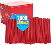 1InTheHome 5 Inch Coffee Stirrers, Coffee & Cocktail Stirrers/Straws, Plastic Sip N Stir, 5" Inch, Red, 1000 Pack