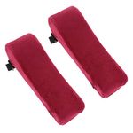 ARTIBETTER 2pcs Red Foam Arm Rest Office Chair Armrest Pads and Elevated Sloped Armrest Universal Cushion Covers for Armrest and Elbow Relief