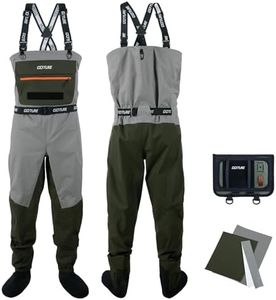 Goture 5-Layer Waterproof Chest Waders for Men & Women - Lightweight & Breathable Fishing Waders, Handwarmer, Multiple Storage Pockets, Adjustable Waist Belt, for Outdoor Hunting, Hiking