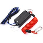 Trailer Breakaway Switch, 6ft Breakaway Coiled Cable with Electric Brake Switch for RV Towing Trailer