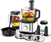 FIMEI Food Processor Multifunctional, 11 in 1 Food Processor, 1100W, 3 Speeds & Pulse Function, 3.2L Chopper, 1.5L Blender, Grinder, Citrus Juicer, Dough Kneader, Shredder, Reversible Slicing, HGM-406