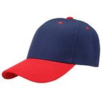 Falari Baseball Dad Cap Adjustable Size for Running Workouts and Outdoor Activities (One Size, 1pc Navy/Red)