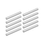 sourcing map 10Pcs 4mm x 30mm Dowel Pin 304 Stainless Steel Pegs Support Shelves Silver Tone